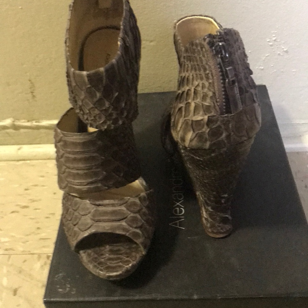 Alexandre Birman Python Wedges - image 4